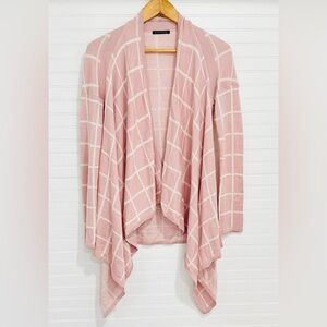 Staccato Pink & White Plaid Cardigan – Size Small